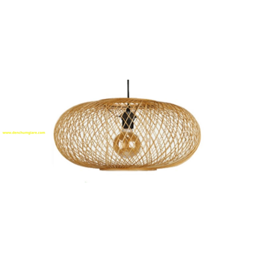 Đèn mây tre hình cầu dẹp MT43/44