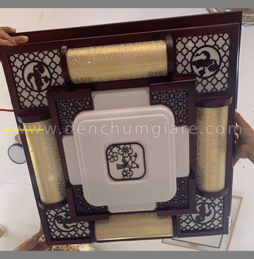 Đèn ốp trần gỗ EU MG010