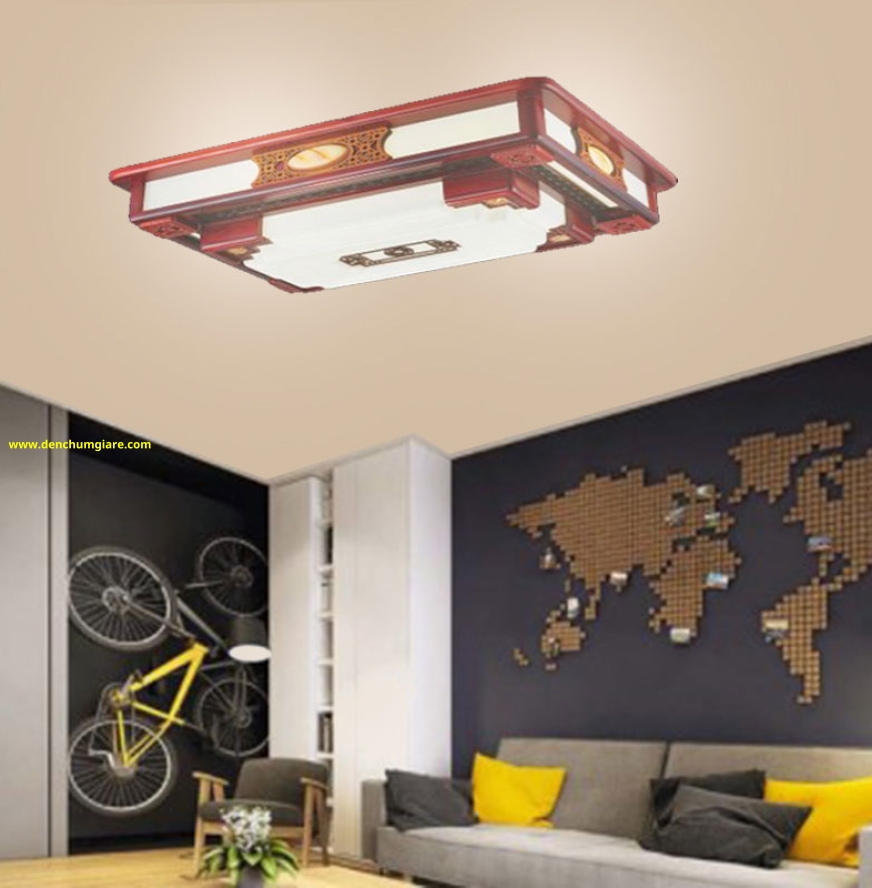 Đèn ốp trần gỗ EU MG001
