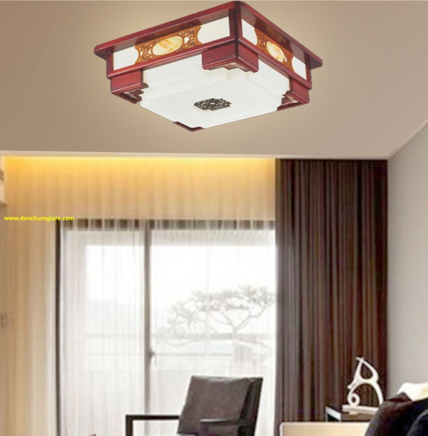Đèn ốp trần gỗ EU MG005