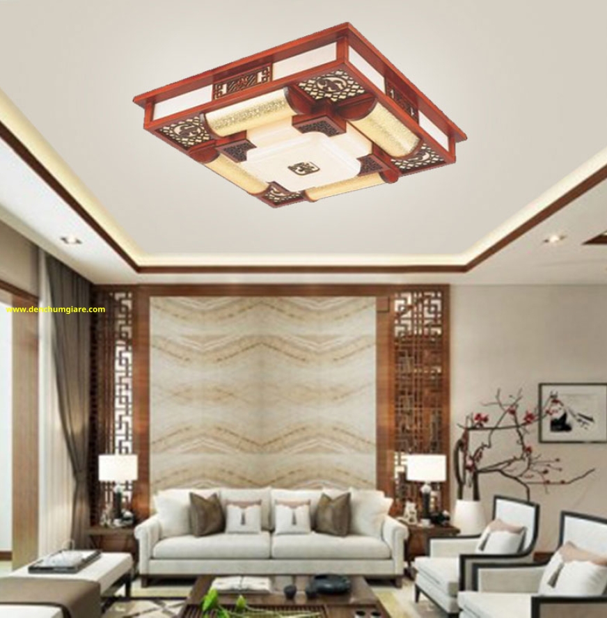 Đèn ốp trần gỗ EU MG009