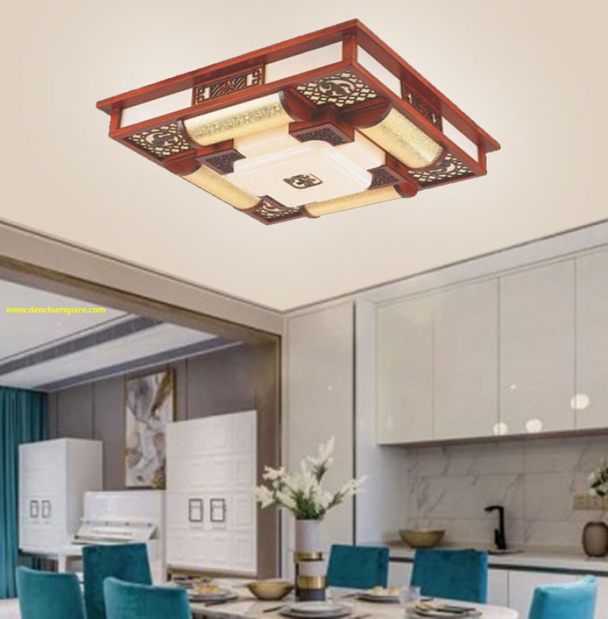 Đèn ốp trần gỗ EU MG011