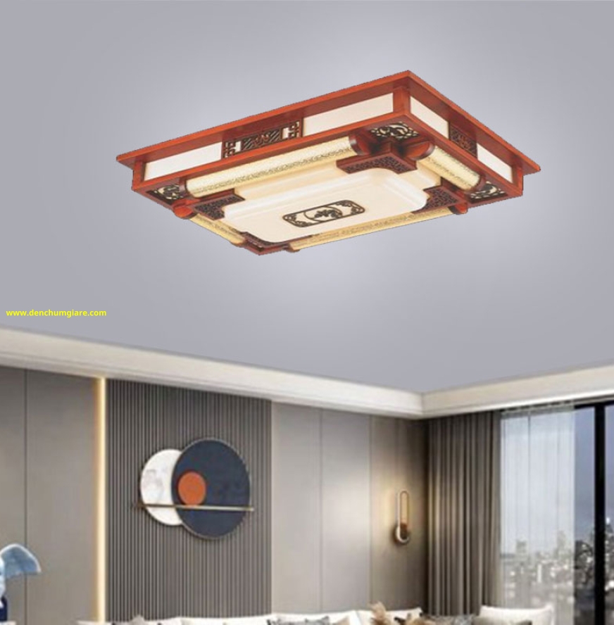 Đèn ốp trần gỗ EU MG014