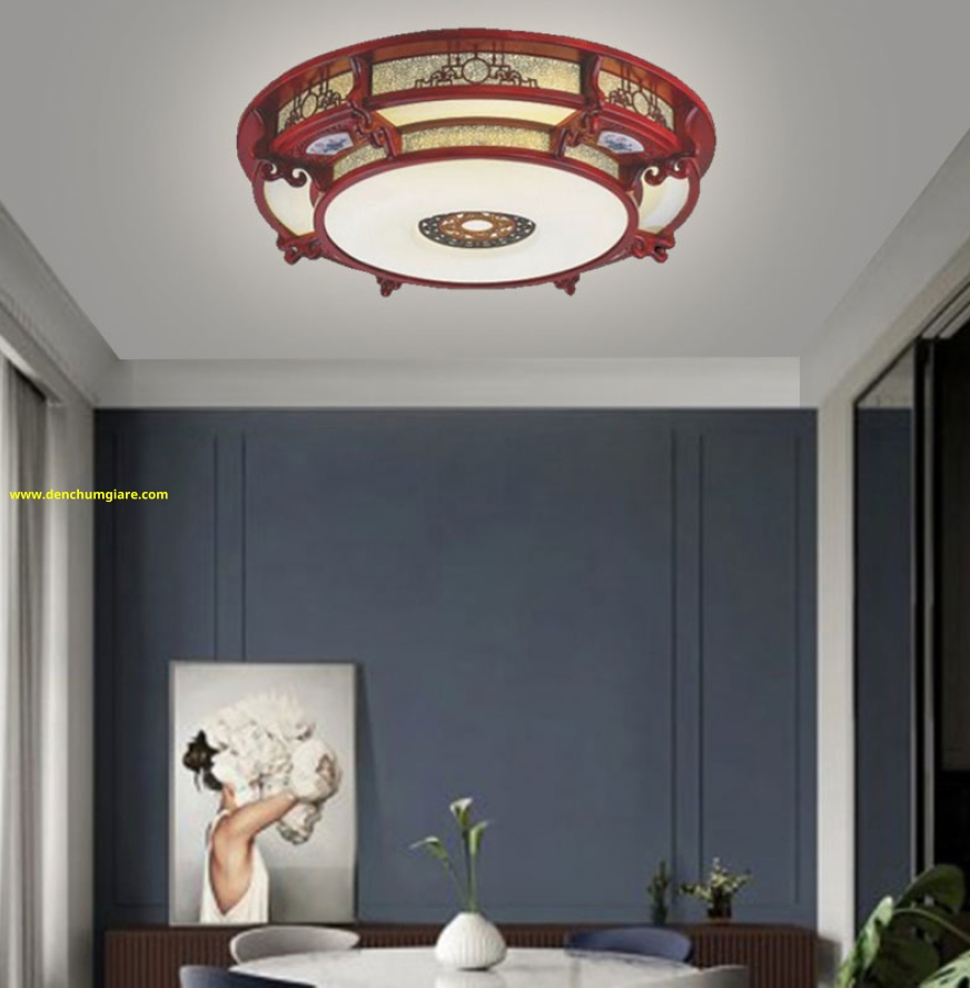 Đèn ốp trần gỗ EU MG015