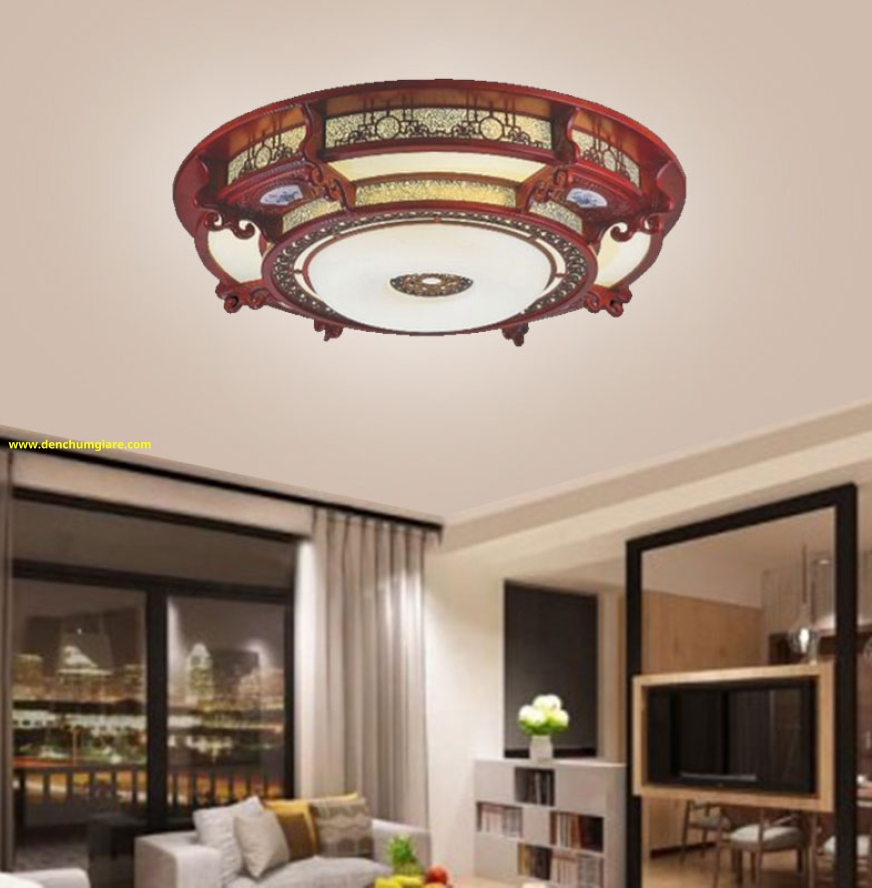 Đèn ốp trần gỗ EU MG018