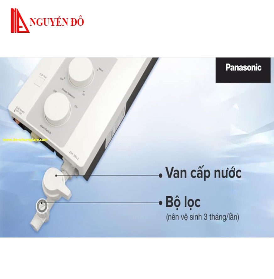 Máy nước nóng trực tiếp Panasonic DH-3RL2VH không có bơm trợ lực, dòng tiêu chuẩn điều chỉnh nhiệt độ theo 3 cấp độ 