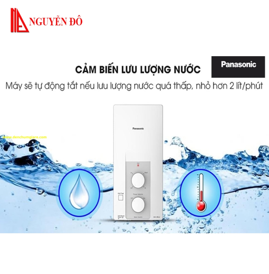 Máy nước nóng trực tiếp Panasonic DH-3RL2VH không có bơm trợ lực, dòng tiêu chuẩn điều chỉnh nhiệt độ theo 3 cấp độ 