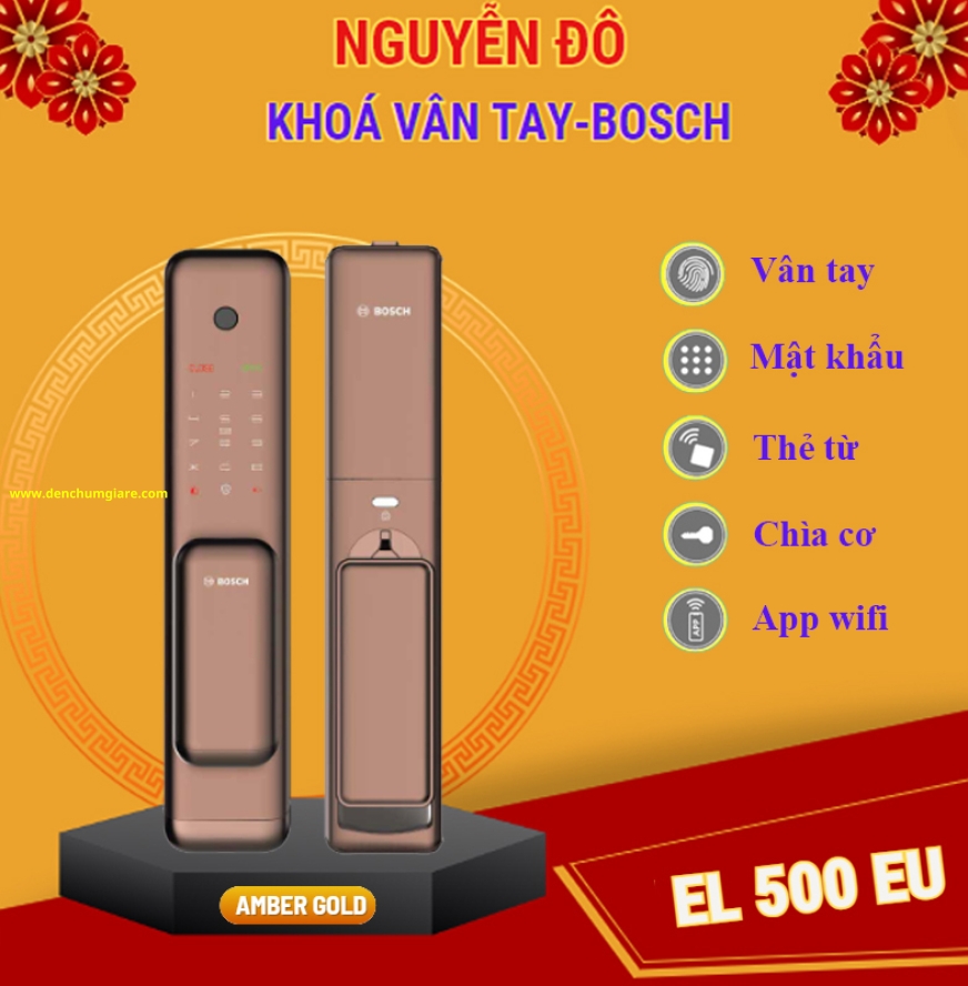 Khoá vân tay BOSCH EL 500 EU chính hãng tiêu chuẩn Đức với 5 tính năng bảo mật