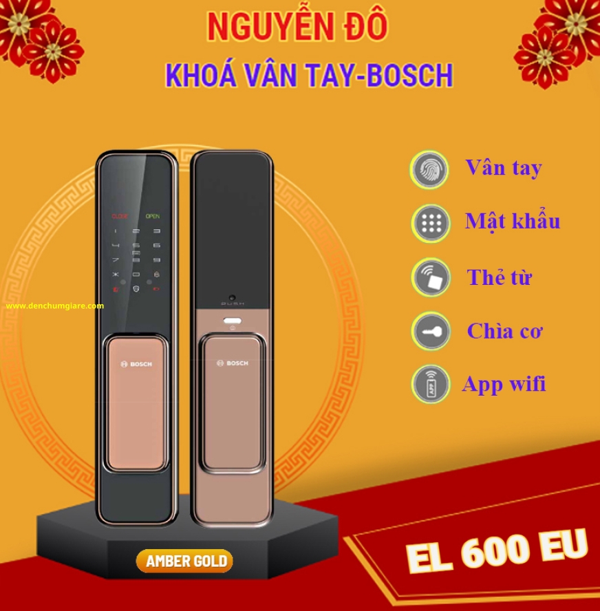 Khoá vân tay BOSCH EL 600 EU  chính hãng tiêu chuẩn Đức với 5 tính năng bảo mật