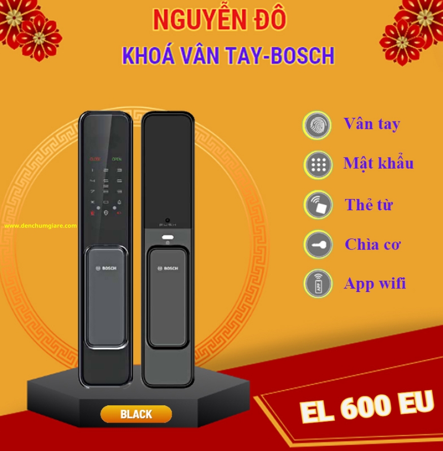 Khoá vân tay BOSCH EL 600 EU  chính hãng tiêu chuẩn Đức với 5 tính năng bảo mật
