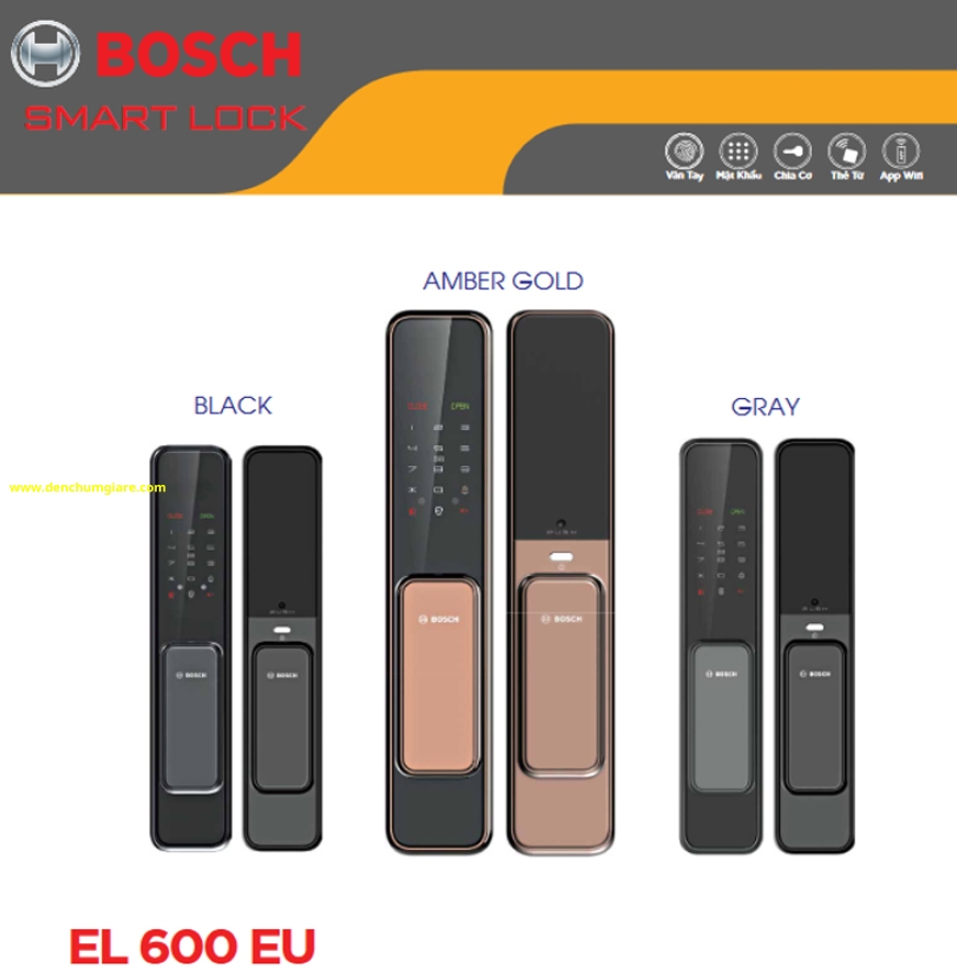 Khoá vân tay BOSCH EL 600 EU  chính hãng tiêu chuẩn Đức với 5 tính năng bảo mật