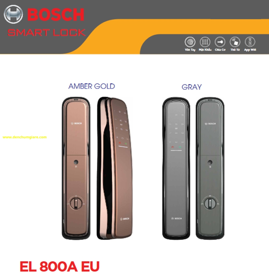 Khoá vân tay BOSCH EL 800A EU chính hãng tiêu chuẩn Đức với 5 tính năng bảo mật
