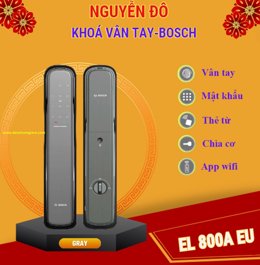 Khoá vân tay BOSCH EL 800A EU chính hãng tiêu chuẩn Đức với 5 tính năng bảo mật