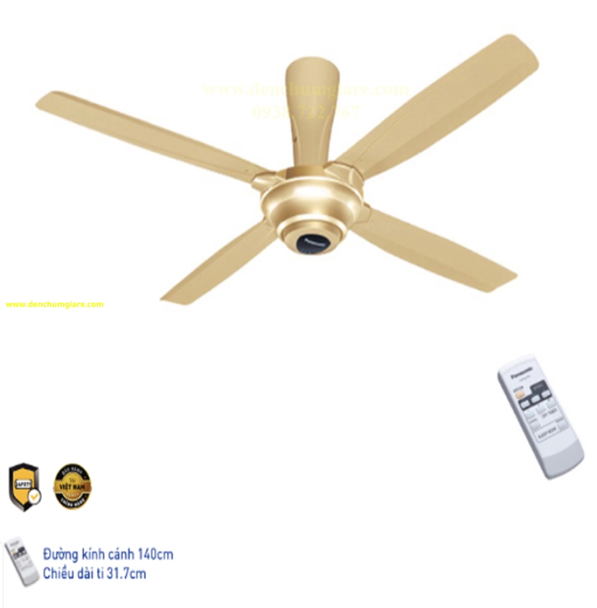 Quạt trần Panasonic 4 cánh F-56MPG có remote bừng sáng cả không gian