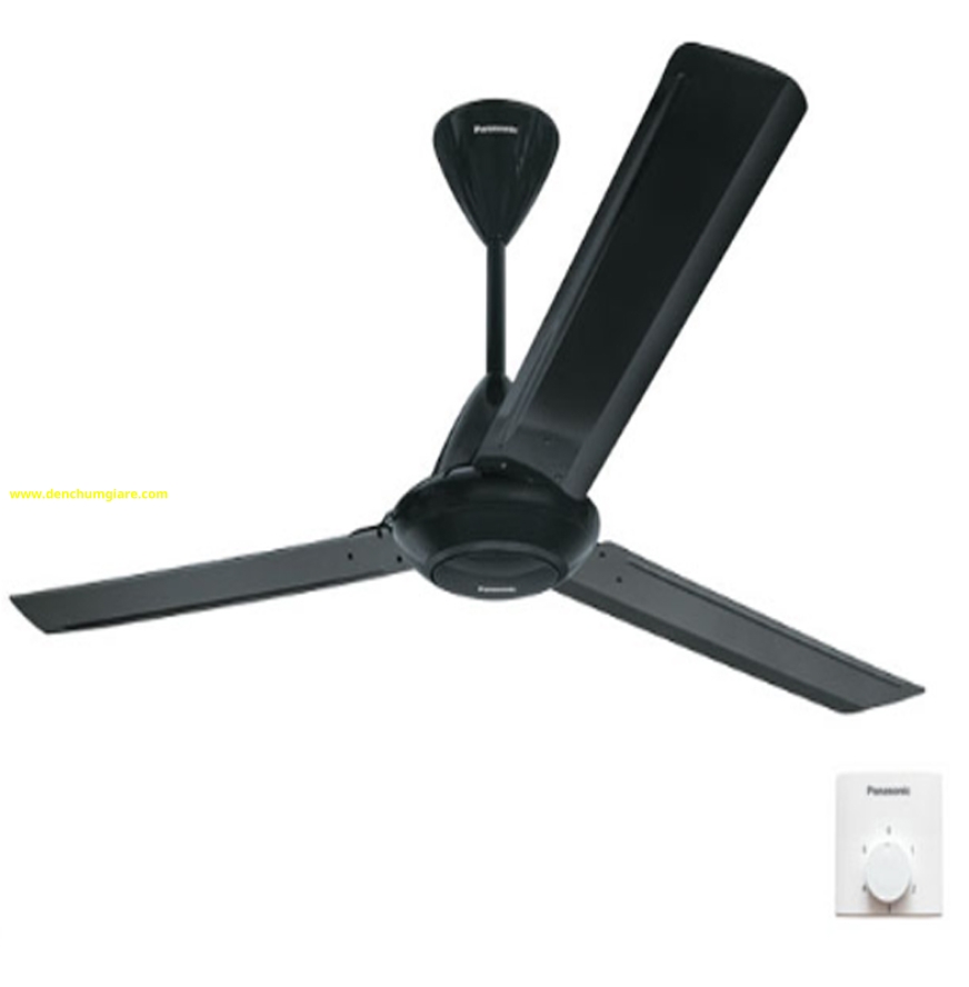 Quạt trần Panasonic 3 cánh F-60MZ2-K màu đen thiết kế cánh quạt dạng 3D tạo luồn gió mát mẻ