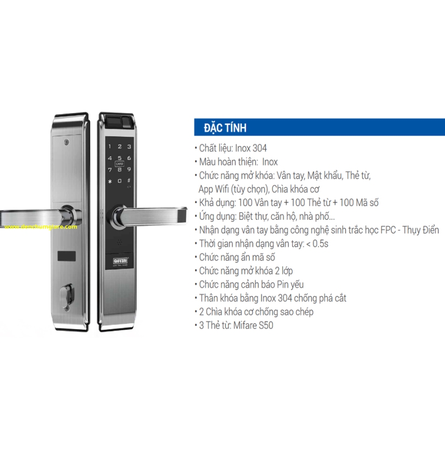 Khoá vân tay cửa gỗ, khoá cửa gỗ GIOVANI GSL-C138F tiêu chuẩn Hàn Quốc với 5 tính năng nổi bật