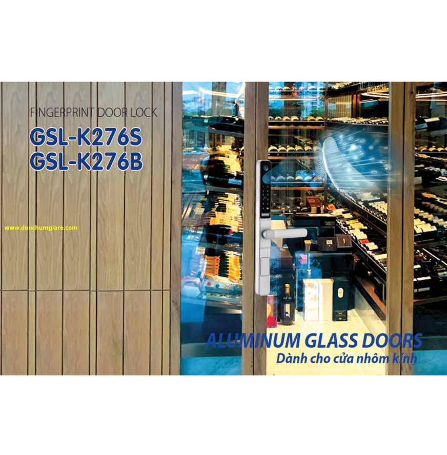 Khoá vân tay cửa nhôm GIOVANI GSL-K276 Grey/Black tiêu chuẩn Hàn Quốc với 5 tính năng nổi bật