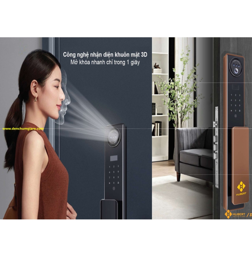 Khoá vân tay cửa gỗ HUBERT HB CGI5 EU tiêu chuẩn Đức với 7 tính năng nổi bật