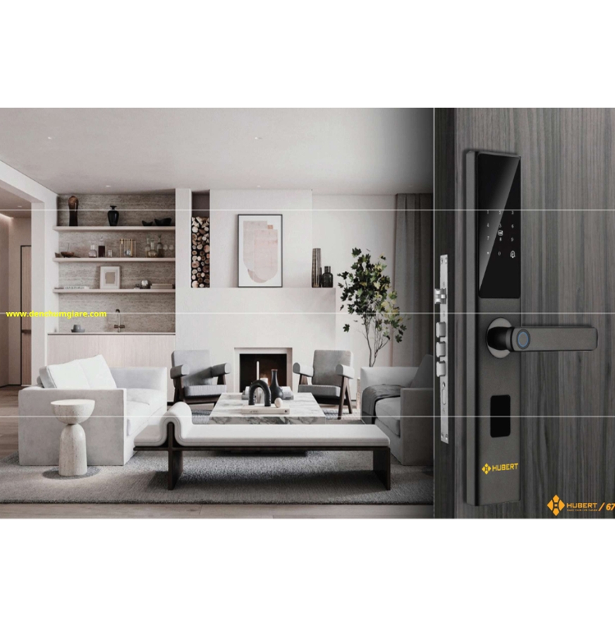 Khoá vân tay cửa gỗ HUBERT HB CG22 BLACK tiêu chuẩn Đức với 6 tính năng nổi bật