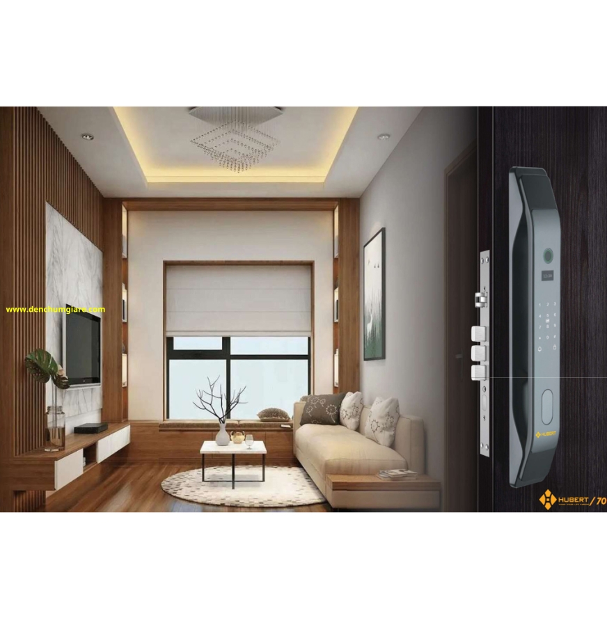 Khoá vân tay cửa gỗ HUBERT HB CG26 DARK GRAY tiêu chuẩn Đức với 6 tính năng nổi bật