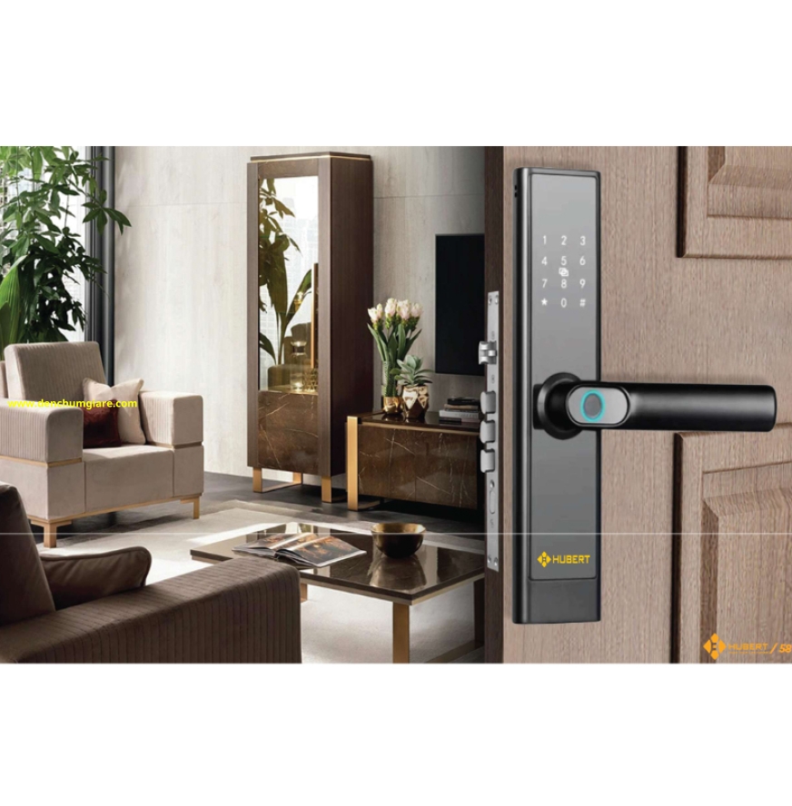 Khoá vân tay cửa gỗ HUBERT HB CG39MINI Copper/Black tiêu chuẩn Đức với 5 tính năng nổi bật