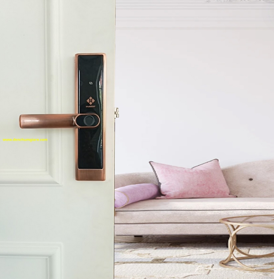 Khoá vân tay cửa gỗ HUBERT HB CG39MINI Copper/Black tiêu chuẩn Đức với 5 tính năng nổi bật