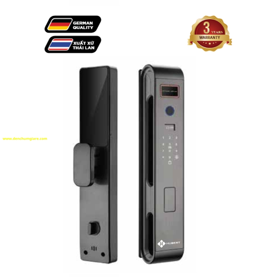 Khoá vân tay cửa gỗ HUBERT HB CG65 tiêu chuẩn Đức, Pin sạc Lithium với 5 tính năng nổi bật