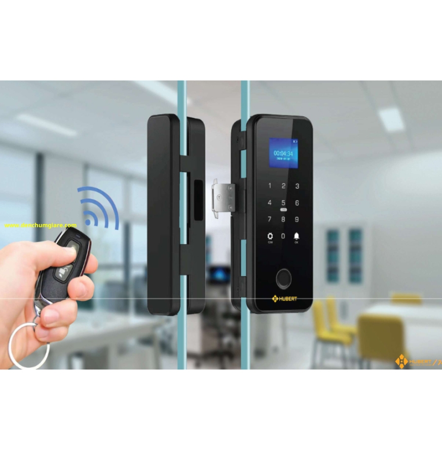 Khoá vân tay cửa kính HUBERT HB CK68 BLACK tiêu chuẩn Đức với 7 tính năng nổi bật
