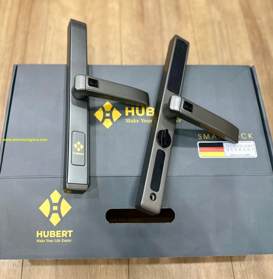 Khoá vân tay cửa nhôm HUBERT HB CN77 Black/Grey tiêu chuẩn Đức với 6 tính năng nổi bật