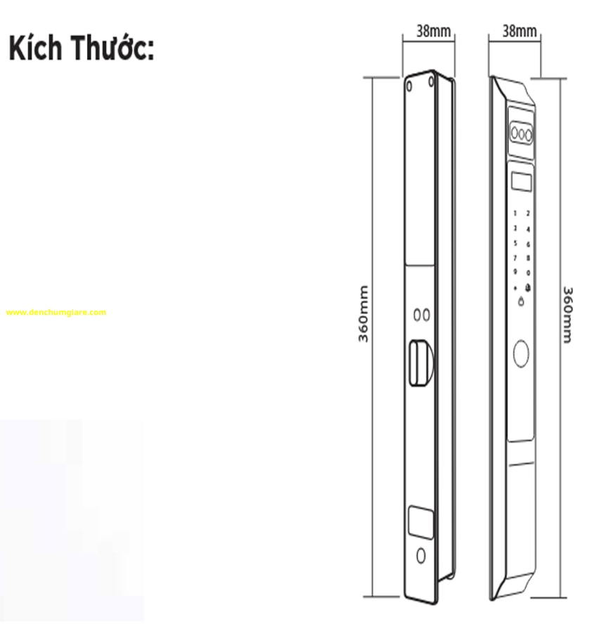Khoá vân tay cửa nhôm HUBERT HB CN85F tiêu chuẩn Đức với 7 tính năng nổi bật