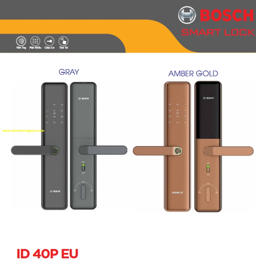 Khoá vân tay BOSCH ID 40P EU chính hãng tiêu chuẩn Đức với 4 tính năng bảo mật