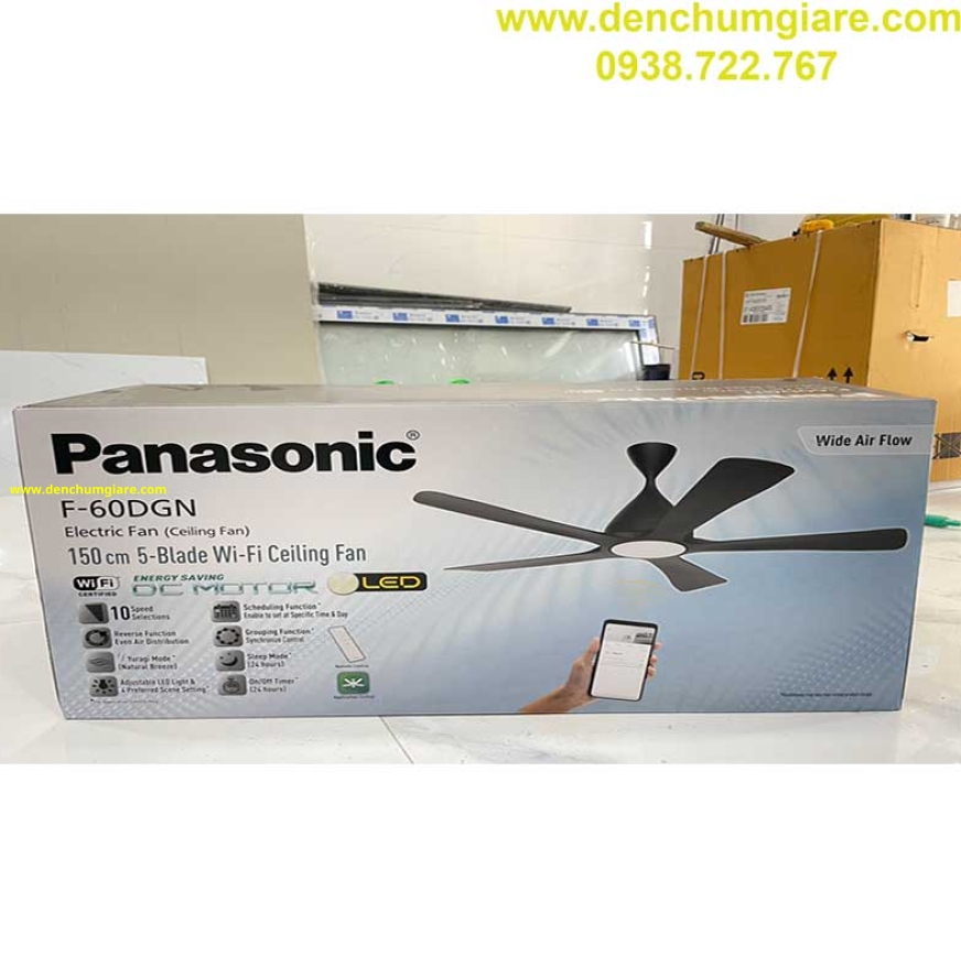Quạt trần 5 cánh có đèn Panasonic F-60DGN