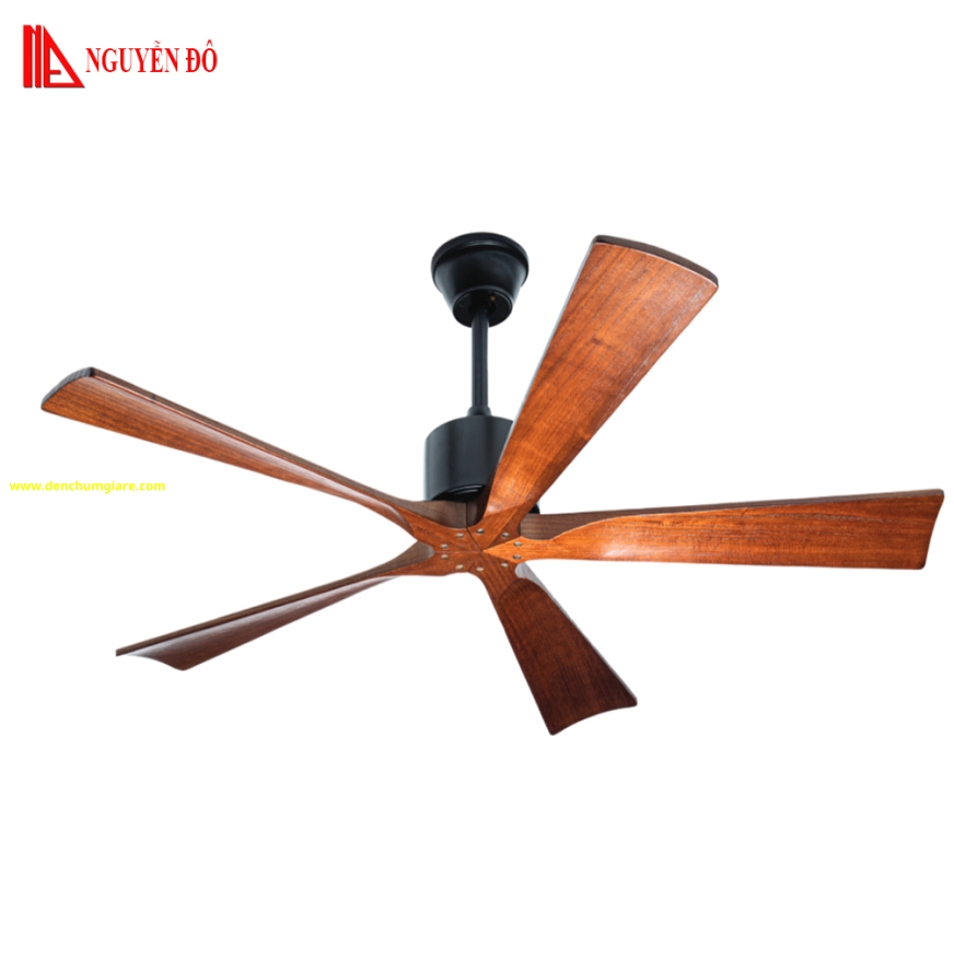 Quạt trần cánh gỗ 5 cánh QViFa – 106 công suất 40W, động cơ DC tiết kiệm điện, điều khiển từ xa bằng Remote
