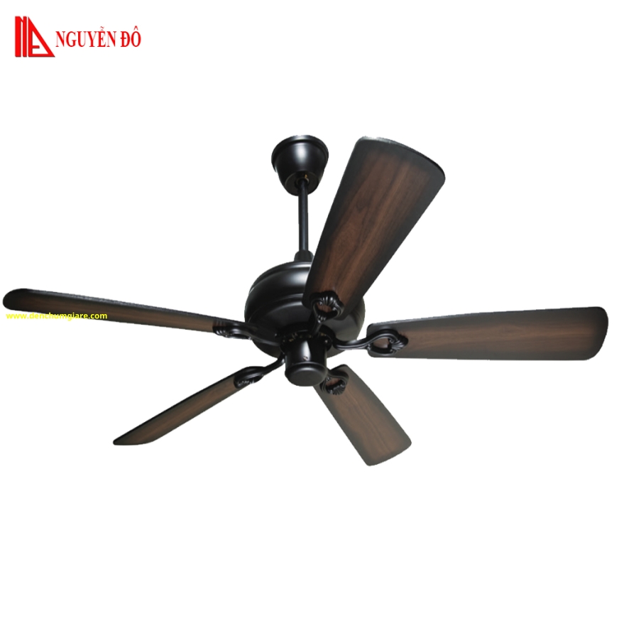 Quạt trần cánh gỗ 5 cánh QViFa – 109 công suất 40W, động cơ DC tiết kiệm điện, điều khiển từ xa bằng Remote