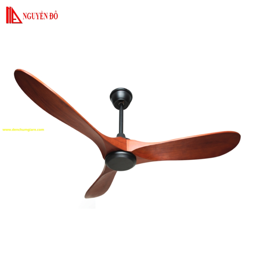 Quạt trần cánh gỗ 3 cánh QViFa – 43 công suất 40W, động cơ DC tiết kiệm điện, điều khiển từ xa bằng Remote