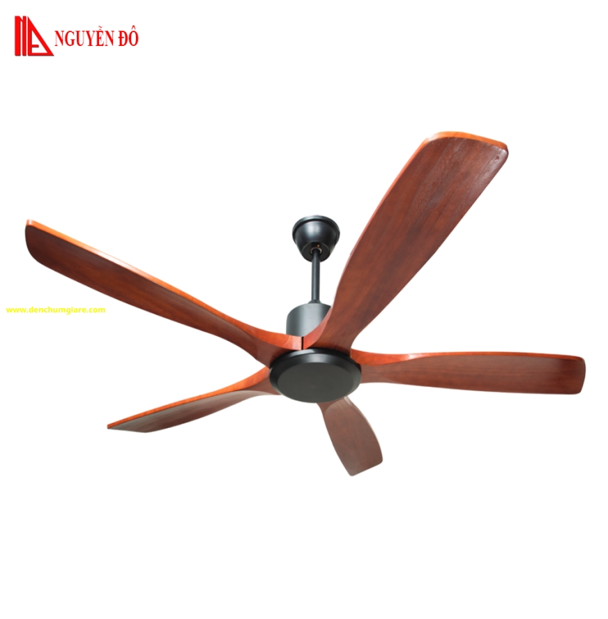 Quạt trần cánh gỗ 5 cánh QViFa – 76 công suất 40W, động cơ DC tiết kiệm điện, điều khiển từ xa bằng Remote