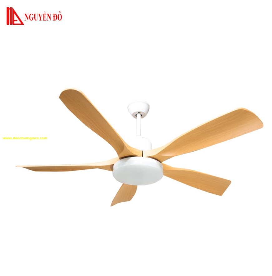 Quạt trần cánh nhựa có đèn QViFa – 95 công suất 40W, động cơ DC tiết kiệm điện, đèn led 3 chế độ ánh sáng, điều khiển từ xa bằng Remote