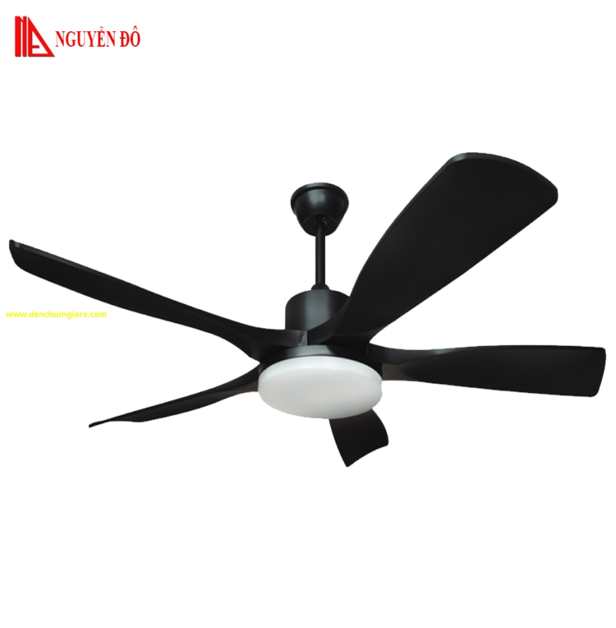 Quạt trần cánh nhựa có đèn QViFa – 97 công suất 40W, động cơ DC tiết kiệm điện, đèn led 3 chế độ ánh sáng, điều khiển từ xa bằng Remote
